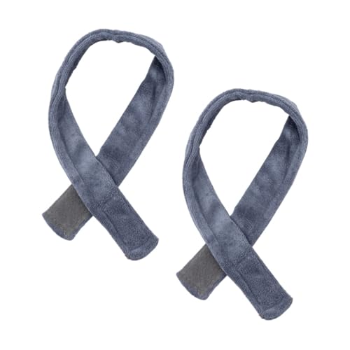CALLARON 2 Stück Saughalte Baumwollstreifen Band Farbe Stirnbänder Handtuch Machen Gefärbt Abdeckung Styling Frisur Spa Handtücher Haarwickelstreifen Grey Baumwolle von CALLARON