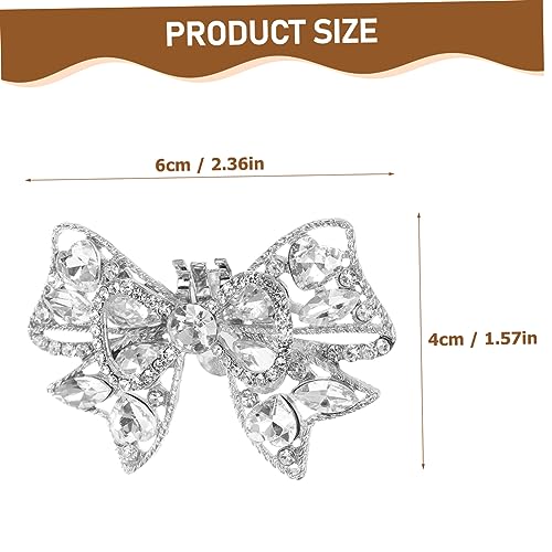 CALLARON 2 Stück Schuhclips Schleifen Deko Kristallbesatz Abnehmbare Braut Schuhe Clips Eleganter Halbschuh Schmuck Hochzeitsschmuck Zubehör Silber von CALLARON