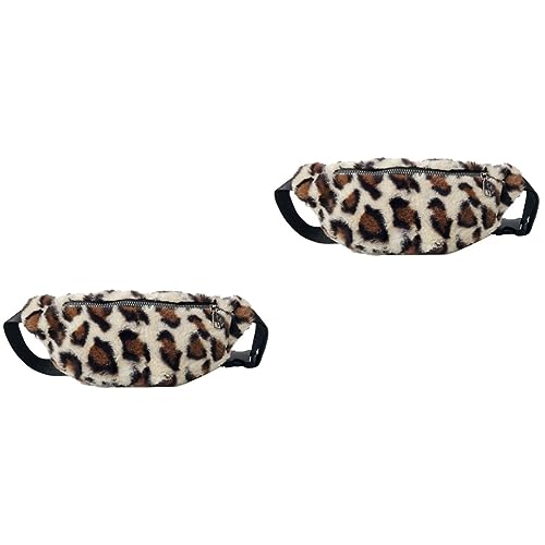 CALLARON Gürteltasche 2 Stück Strandtasche Reisetasche Leichte Umhängetaschen Für Damen Trendige Damen-Brusttasche Leoparden-Hüfttasche Umhängetasche Modische Umhängetasche Handyhalter von CALLARON