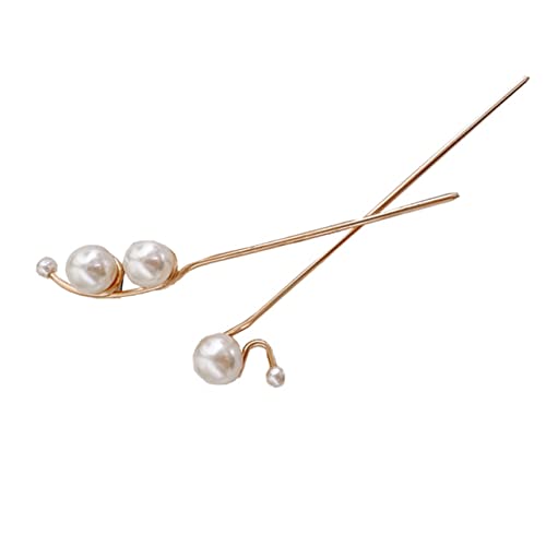 CALLARON 2 Stück Teiliges Haarschmuck mit Perlen für Damen Chignon Haarnadeln für Hochzeiten Partys und Tägliches Styling Zeitloses Design Einfach zu Fixieren und Vielseitig Kombinierbar von CALLARON
