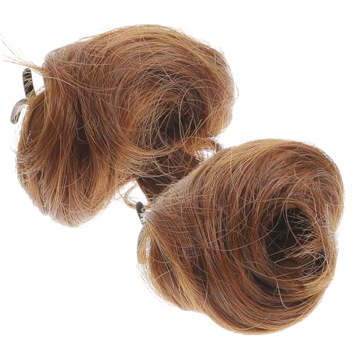CALLARON 2 Stück Teiliges Katzenohren Haarknoten mit Krallen Clip Synthetischer Dutt Haarteil für Frauen Voluminöse Hochsteckfrisur Einfach zu Befestigen Geeignet für Alltag Party und von CALLARON