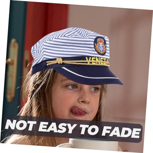 CALLARON 2 Stück Teiliges Matrosen Kostümset mit Verstellbaren Baumwoll Mützen für Erwachsene und Gestreifte Kapitänsmütze als Dekorativer Partyhut für Fasching Cosplay und Geschenkideen von CALLARON