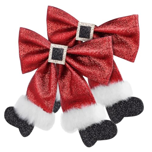 CALLARON 2 Stück Teiliges Weihnachts Haarspangen Große Festliche Haarklammern Süße Haarschleifen Clips für Frauen Teens Party Haarschmuck Langlebig und Vielseitig für Weihnachtsfeiern von CALLARON