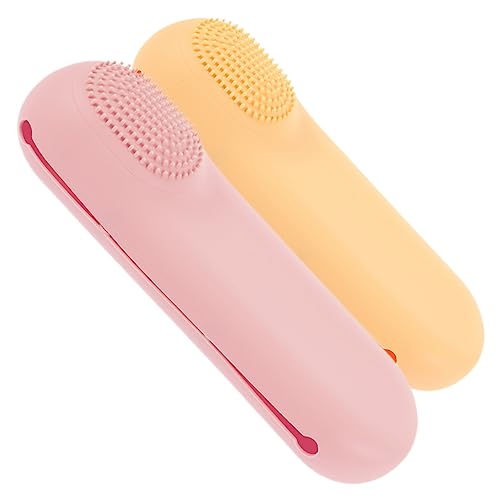 CALLARON 2stücke Silikon Make-up Pinsel Tasche Tragbar Organizer Für Kosmetikpinsel Mit Seitlicher Öffnung Für Reisen Und Alltaggebrauch von CALLARON