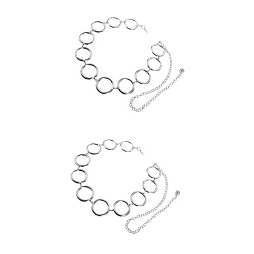 CALLARON 2 Stück Verstellbare Taillenkette Metall für Damen Modischer Gürtel für Kleider und Jeans für Hochzeiten Partys und Alltag von CALLARON