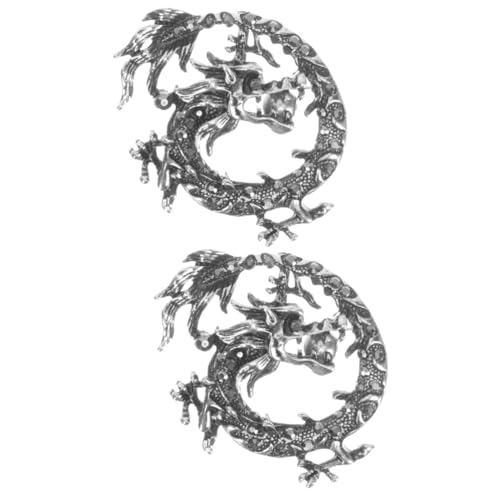 CALLARON 2 Stück Vintage Dragon Brosche für Männer Exklusive Anstecknadel für Anzüge Hemden und Kleidung Robuste Langlebige Brosche für Besondere Anlässe und Tägliches Tragen von CALLARON