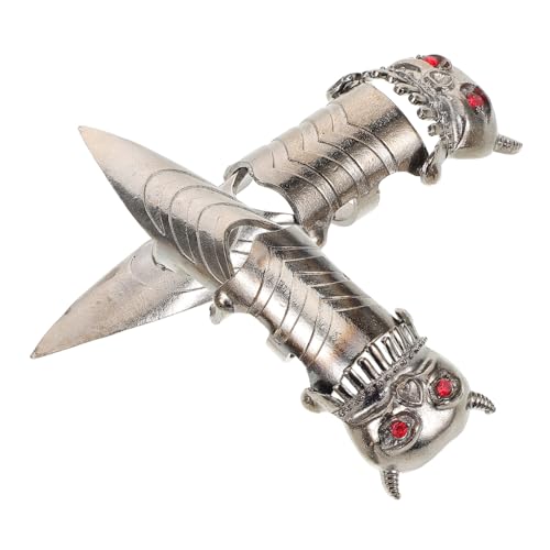 CALLARON 2 Stück Vintage Gothic Punk Katzenohren Vollfinger Ringe für Frauen Metallische Auffällige Schmuckstücke für Partys Cosplay und Halloween Events von CALLARON