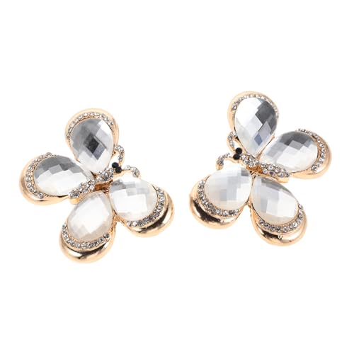 CALLARON 2 Stück Vintage Strass Schmetterling Brosche Funkelnde Glitzer Anstecknadel Retro Legierungs Reversnadel Dekorative Anstecker für Mantel Anzug Schal Hut Damen Schmuck Accessoire von CALLARON