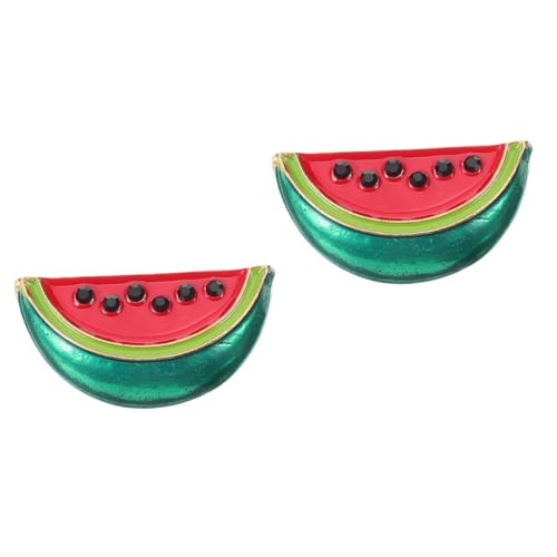 CALLARON 2 Stück Wassermelonen Brosche Hochwertiger Legierung Kreative Anstecknadel für Mädchen Geeignet für Alltag Party Hochzeit Accessoire für Taschen Pullover Schals von CALLARON