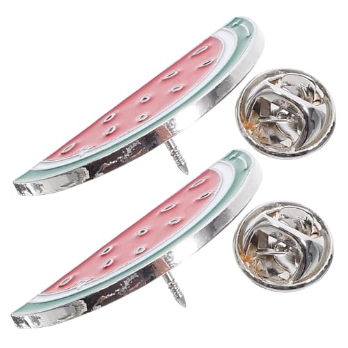 CALLARON 2 Stück Wassermelonen Brosche Pin Cartoon Form Anstecknadel für Damen Modisches Schmuckstück für Jacken Schals und Kostüme für Sommer Events und Geschenkideen von CALLARON