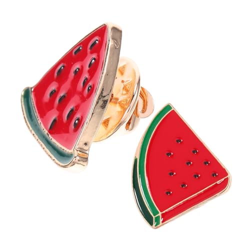 CALLARON 2 Stück Wassermelonen Broschen für Frauen Mode Pins für Kleidung und Rucksäcke Kreative Anstecknadeln mit Lustigem Cartoon Design Vielseitiges Accessoire für Sommer von CALLARON