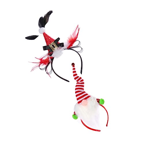 CALLARON 2 Stück Weihnachtlicher Haarreifen mit Weihnachtsmann Design Leichte Flexible Stirnbänder für Erwachsene Festlicher Haarschmuck für Weihnachtsfeiern und Kostümpartys von CALLARON