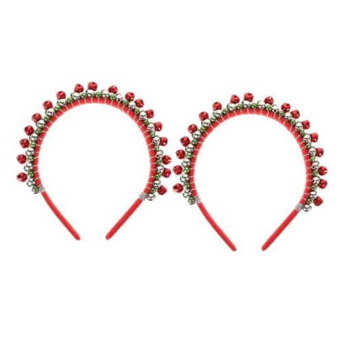 CALLARON 2 Stück Weihnachts Stirnband mit Bunten Glocken Festliches Haaraccessoire für Damen für Weihnachten und Cosplay Robustes Design von CALLARON