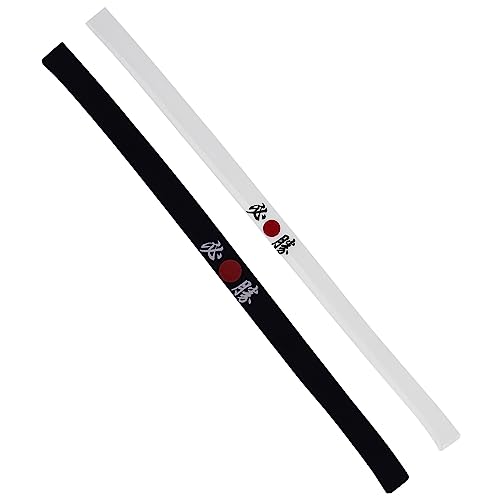 CALLARON 2 Stück jubelndes Kopftuch Fitnessstirnband Sport Blau Schweiß Karate-Kopfbedeckungen Hijab Karate-Zubehör breite Stirnbänder Stirnband für Frauen Hibachi Stirnbänder Baumwolle von CALLARON