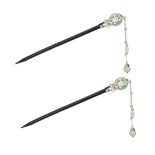 CALLARON 2 Stücke Ebenholz Haarnadel Chinesischen Retro Haar Essstäbchen Haar Dutt Für Frauen CALLARON 2 Stücke Ebenholz Haarnadel Chinesischen Retro Haar Essstäbchen Haar Dutt Für Frauen von CALLARON