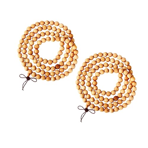 CALLARON Holzperlen Armband 108 Perlen Für Meditation Gebetsperlenarmband Aus Natürlichem Holz Elastisches Handgelenkswickelarmband Für Männer Und Frauen Für Yoga Und von CALLARON