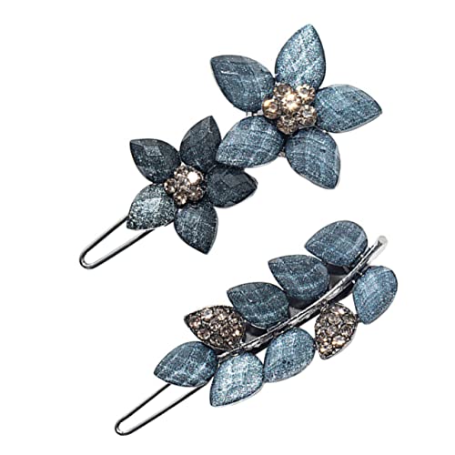 CALLARON 2stücke Blumenform Haarreif Mit Klemmen Für Mädchen Modische Haarspangen Kopfschmuck Haarnadeln Mit Strass Stilvolle Haaraccessoires Für Frauen von CALLARON