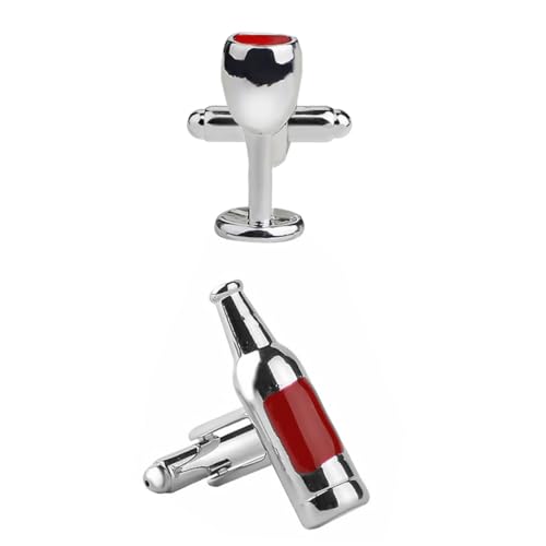 CALLARON 2 Weinflasche und Manschettenknöpfe aus Glas Kette lustige Ohrringe für Frauen Gläser bescherung weihnachten weihnachten Manschettenknopf in Weinglasform Ärmelknopf CALLARON 2 Weinflasche und Manschettenknöpfe aus Glas Kette lustige Ohrringe für Frauen Gläser bescherung weihnachten weihnachten Manschettenknopf in Weinglasform Ärmelknopf von CALLARON