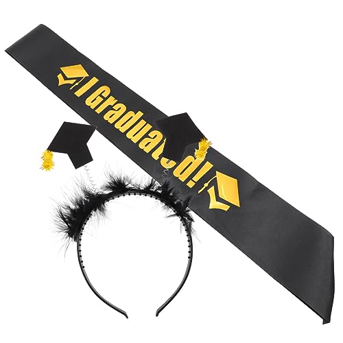 CALLARON 1satz Abschluss Schärpe Und Doktorhut Haarband Für Feierlichkeiten Leichte Und Haltbare Materialien Für Abschlussfeiern Und Fotomöglichkeiten Dekorativer Kopfschmuck Für von CALLARON