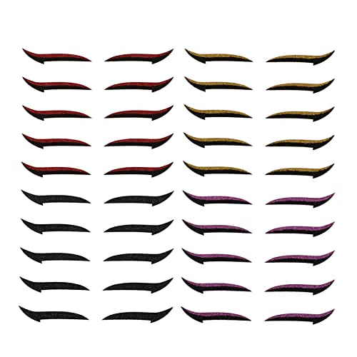 CALLARON 20 Paare Eyeliner Aufkleber Wiederverwendbare Lidschatten Aufkleber für Make Up Farben Anpassbar Augenformen Hochwertiges Material von CALLARON