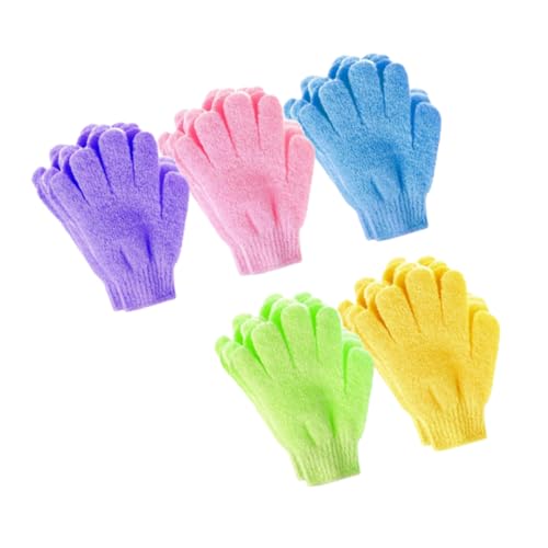 CALLARON 20 Stück Badetuch Für Handschuhe Zurück Handtücher Schrubben Körper Badehandtuch Fäustling Badetuch Peeling-handtuch Massagehandschuh Für Den Rücken Zufällige Farbe von CALLARON