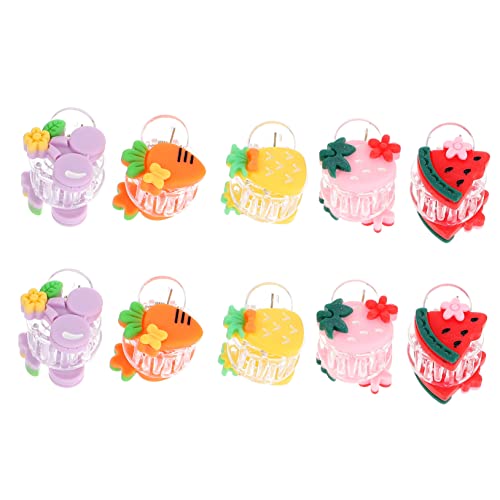 CALLARON 20 Stück Cartoon Gripper Anzug Haarspangen klein Mini Dicke Haarklammern Haarnadel winzig haarschmuck Mädchen Haarspange Mädchen Haar fangen Haarspange Haargriff Harz von CALLARON