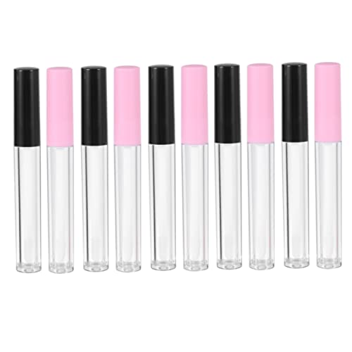CALLARON 20 Stück Lippenröhrchen Leere Lipgloss Behälter Schwarz Deckel Transparent für Lip Glaze Lip Gloss und Oil Reisen und Kosmetiklagerung von CALLARON