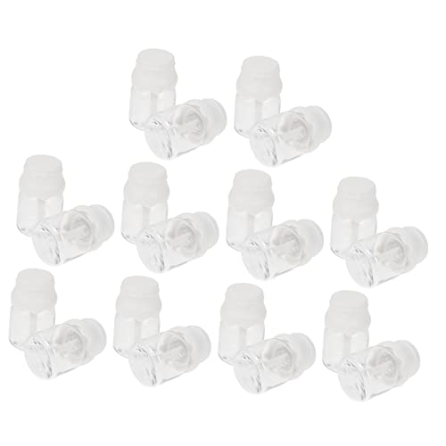 CALLARON 20 Stück Milchflaschen Lippenstift Mini Lip Gloss Behälter Leere Lippenpflege Container für Diy Lippenbalsam Transparent mit Weißem Deckel für Reisen und Make Up von CALLARON