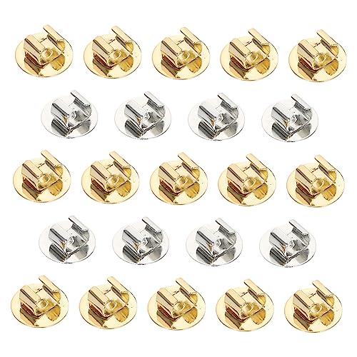 CALLARON 20stücke Haarseilmaterialien Für Diy-kopfschmuck Bastelbedarf Runde Tabletts Mit Schnallen Komplett Für Haarseil-diy-bastelbedarf Und Diy-haar Zubehör von CALLARON