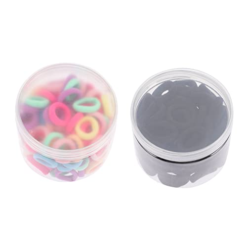 CALLARON 200stücke Haargummis Für Mädchen Elastische Nahtlose Haargummis Bunten Und Schwarzen Farben Weiche Haarbänder Für Mädchen Für Tägliche Nutzung Und Besondere Anlässe von CALLARON