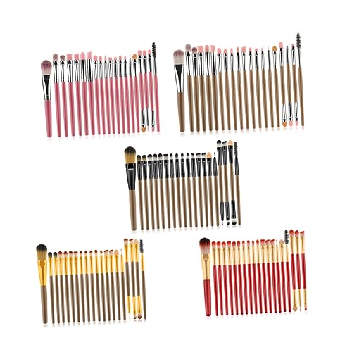 CALLARON 20stücke Teiliges Kosmetikpinsel Holzgriff Und Nylonborsten Make-up-pinsel Für Puder Und Professioneller Pinsel Für Damen Rosa Borsten von CALLARON