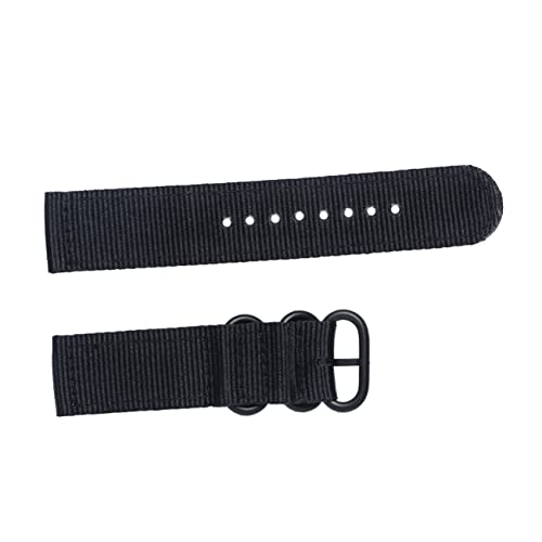 CALLARON Uhrenarmband Aus Nylon 20 Mm Breit Robustes Armband Für Uhrenersatz Nahtlos Verschweißt Geruchsneutral Passend Für Uhren Schwarz von CALLARON
