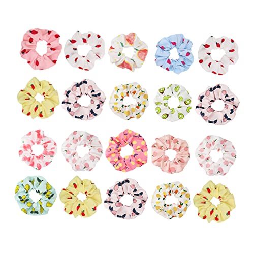 CALLARON 20stücke Haar Scrunchies Mit Obstmuster Elastisches Haarband Für Frauen Kopfschmuck Für Mädchen Geeignet Für Lazy Buns Zöpfe Und Mehr von CALLARON