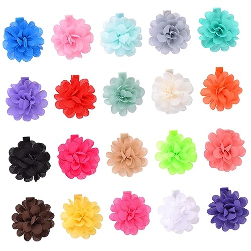 CALLARON 20stücke Kleine Blumen Haarspangen Für Junge Mädchen Kleinkinder Mädchen Haarschmuck Mit Blumen Accessoires Aus Hochwertigem Material von CALLARON