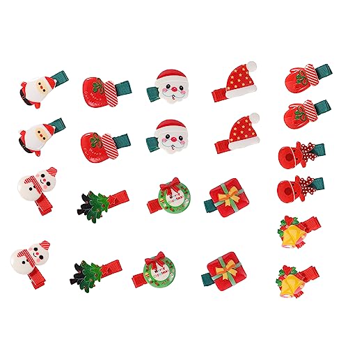 CALLARON 22 Stück Teiliges Weihnachts Haarspangen Bunte Acryl Haarnadeln Festlicher Haarschmuck für Mädchen für Weihnachtsfeier und Kostüm Bruchsicher und Handgefertigt von CALLARON