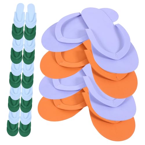CALLARON 24 Paare EVA Einweg Slipper Universalgröße Rutschfest Hotel Hausschuhe Damen Herren Praktische Reise und Spa Schuhe Komfortabel und Sicher für Pediküre und Strand Zufällige Farbe von CALLARON