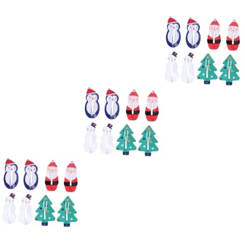 CALLARON 24 Stck Teiliges Weihnachts Haarspangen für Mädchen mit Roten Santa Claus Grünen Weihnachtsbaum und Weißen Sowie Blauen Schneemann Motiven Bunte Haarclips für Teens Festlicher von CALLARON