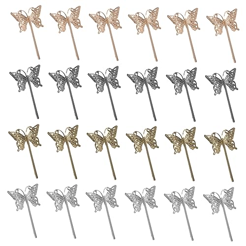 CALLARON 24stücke Metall Schmetterling Haarspangen Damen Haar Clips Schmuck Für Verschiedene Frisuren Und Anlässe von CALLARON