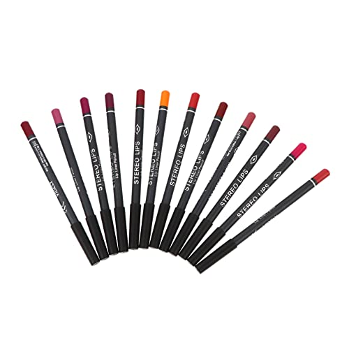 CALLARON 24 Stück Teiliges Lippenkonturenstift Matte Wasserfeste Lipliner mit Intensiver Pigmentierung Vielseitig als Lippen Augen und Augenbrauenstift Langanhaltend Präzise Anwendung für von CALLARON