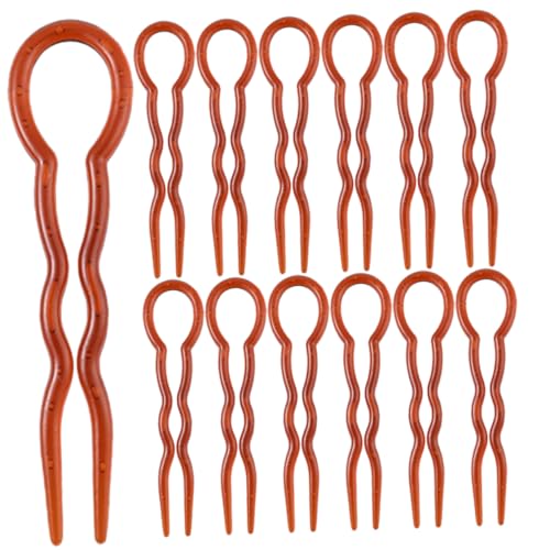 CALLARON 24stücke Teiliges U-förmiges Haarnadeln Damen Schnelle Und Einfache Frisuren Für Hochzeiten Partys Und Alltag Praktische Haaraccessoires Kaffee Farbe von CALLARON