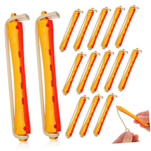 CALLARON 24stücke Dauerwellenwickler Mit Gummiband Haarstyling Tools Für Frauen Und Männer Geeignet Für Verschiedene Haartypen Für Friseursalons Und Zuhause Mit Haarspangen von CALLARON