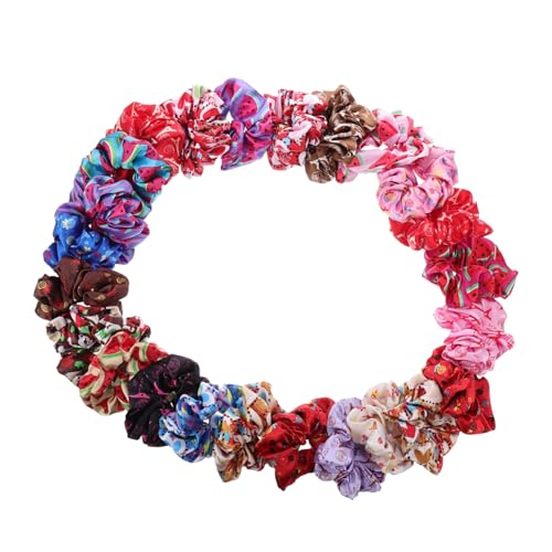 CALLARON 24stücke Elastische Haar Scrunchies Für Mädchen Pferdeschwanz Halter Haarbands Haar Krawatten Set Haarschmuck Für Party Schule Reisen von CALLARON
