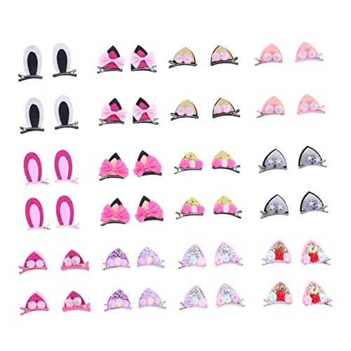 CALLARON 24stücke Ohr-design Haarspange Für Mädchen Kleine Mädchen Kopfschmuck Party Haarspange Haarspangen von CALLARON