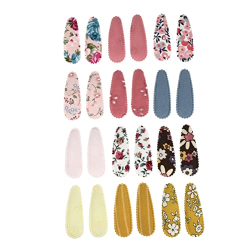 CALLARON 24stücke Blumenklammern Stoff Haarspangen Mädchen Haarnadel Klammern Für Haare Blume Haarklammer Zubehör Für Junge Mädchen von CALLARON