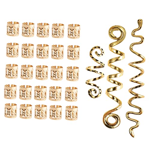 CALLARON 28Stücke Dreadlock Schmuck Perlen Teiliges Zubehör Für Dreadlocks Und Zöpfe Vintage Für Männer von CALLARON