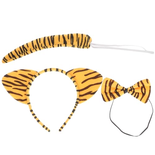 CALLARON 2satz Tierohr-stirnband-set Für Junge Mädchen Tierschwanz-haarband-set Party-requisite Cosplay-accessoire Junge Mädchen Party Dekorative Gefälligkeiten Foto Requisiten Plüsch von CALLARON