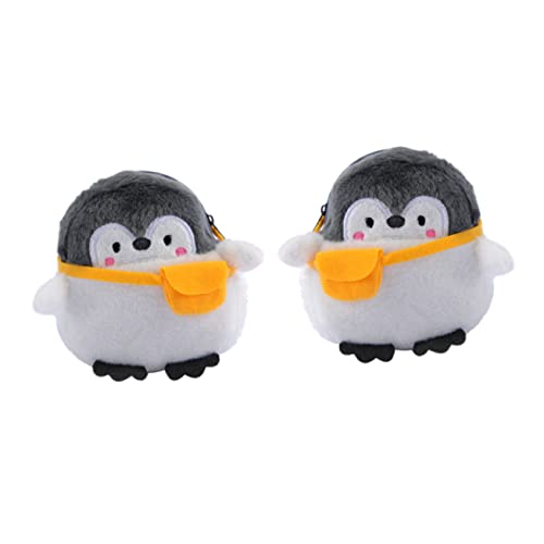 CALLARON 2st Geldbörse Handtasche Makeup Tasche Pinguin Tasche Mini-münzbeutel Aufbewahrungstasche Für Münzen Kawaii Schlüsselanhänger Kleine Mädchen Tier Kleiner Pinguin Plüsch Kleinkind von CALLARON