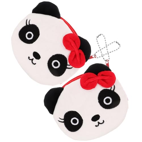 CALLARON 2stücke Niedlicher Panda Geldbörse Für Mädchen Weicher Reißverschluss-münzbeutel Leicht Für Junge Mädchen Als Kartenhalter Für Kleingeld von CALLARON