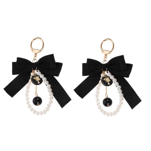 CALLARON 2stücke Perlen Schlüsselanhänger Taschen-schlüsselanhänger Ring Für Schlüssel Damen Für Autoschlüssel Rucksack-anhänger Hängendes Ornament Für Handtasche Einzigartige von CALLARON