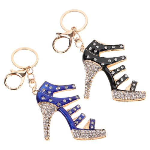 CALLARON 2stücke Glitzernde High Heel Schlüsselanhänger Dekorativer Schuh Charme Für Handtaschen Auto Und Schlüsselbund Stilvolle Damenaccessoires von CALLARON